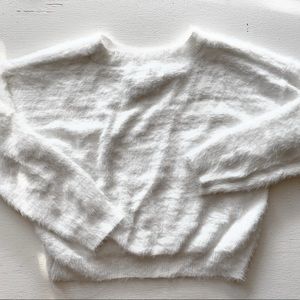 Fuzzy white sweater